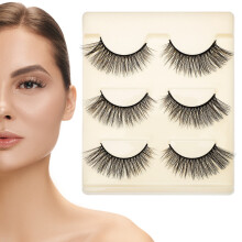 3 Paar Natürliche Falsche Wimpern Schwarz Für Täglichen Gebrauch