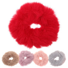 Cute Haar-Scrunchies Kunsthasenfell, Farben, 5