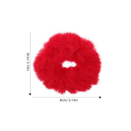 Cute Haar-Scrunchies Kunsthasenfell, Farben, 5 1
