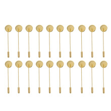20Pièces Bases De Broche Dorées En Métal Pour DIY