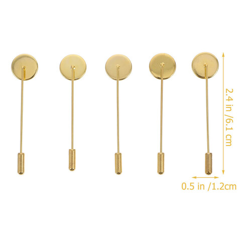20Pièces Bases De Broche Dorées En Métal Pour DIY 1