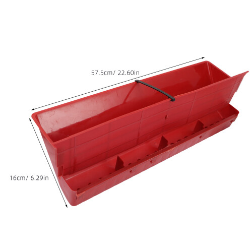 Quail Feeder Halbautomatisch Rot Kunststoff Für 1
