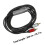 Black Audio Converter Cable Oxygen-Free Copper Guitar Mic Wire 2