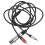 Black Audio Converter Cable Oxygen-Free Copper Guitar Mic Wire 10