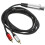 Black Audio Converter Cable Oxygen-Free Copper Guitar Mic Wire 11