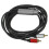 Black Audio Converter Cable Oxygen-Free Copper Guitar Mic Wire 7