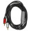 Black Audio Converter Cable Oxygen-Free Copper Guitar Mic Wire 4
