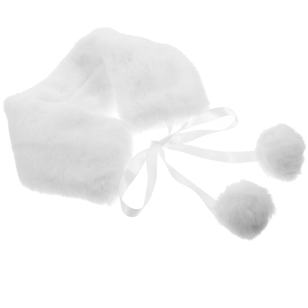 3 Pluchen Sjaal Kleding Baby Wit Middellange Lengte-image