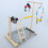 1 Set Papegaai Training Frame Speelgoed Stand Massief Hout 4