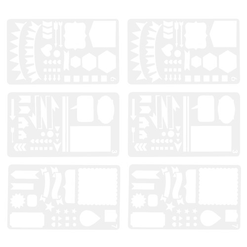 Worgeous Schilderstencil Wit 6 Stuks 7 Inch 2