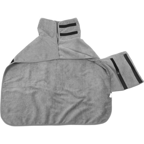 Supple Hundebademantel Wasserabsorbierend Polyester Grau 1 Satz