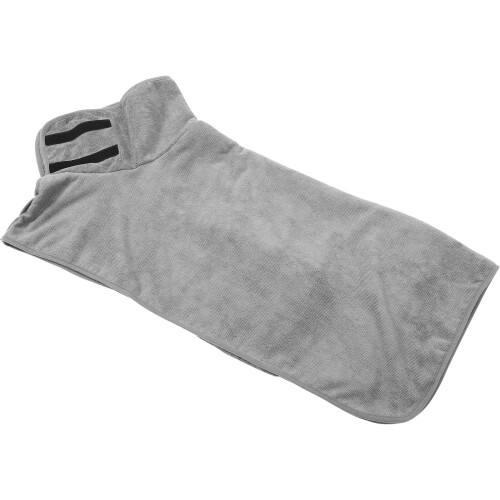 Supple Hundebademantel Wasserabsorbierend Polyester Grau 1 Satz 2