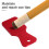 Billiards Pool Queue Spitzenformer Förmiges Aluminium Rot 1 Satz 7