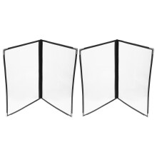 2Stk. Transparenter PVC A4 Ordner Für Lose Blätter Café