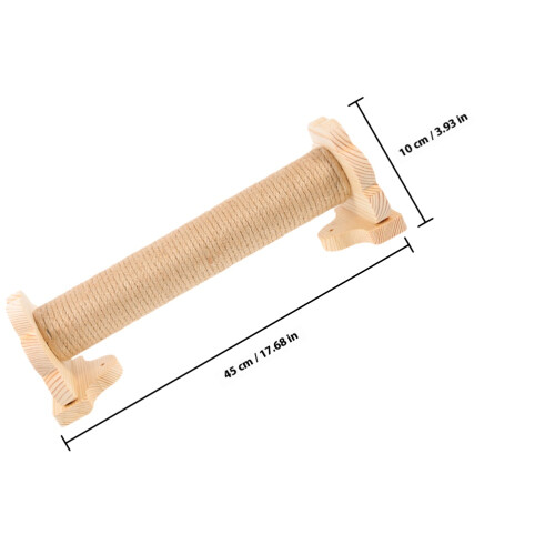 Khaki Natural Sisal Cat Scratching Post Comfortable Floor Toy 1