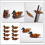 8 Ente Holz Essstäbchenhalter Set 10