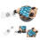 Badge Clip Legierung Blau 1 7