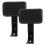 2Pièces Coussin Arrière Ergonomique Noir En Acier 10