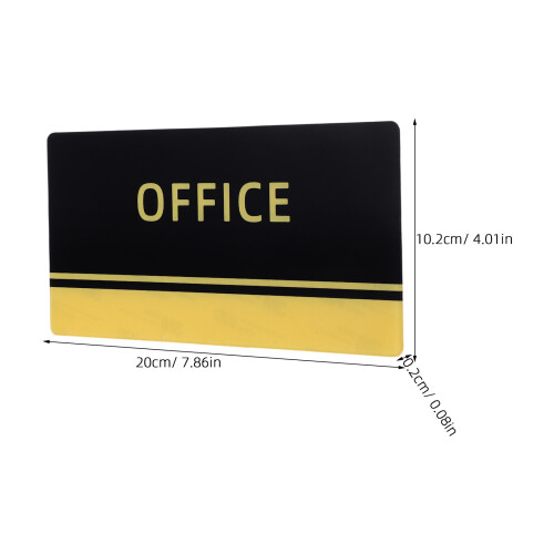 Office Türschild Schwebendes Logo Schild Für Geschäft Schwarz 2