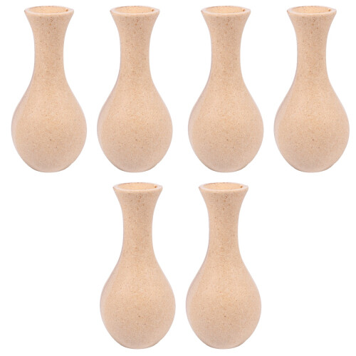 6Stück Selbermachen Weißer Vase Tonform Set 2