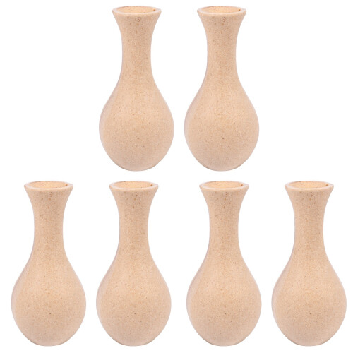 6Stück Selbermachen Weißer Vase Tonform Set 1