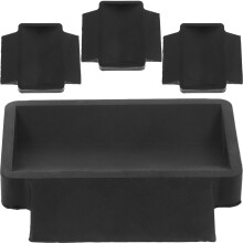 Furniture Coasters Schwarz 4 3,0x2,4x0,8 Zoll