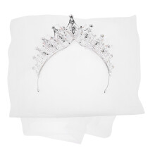 2 Sets Brautkopfschmuck Kristallkronen Hochzeitsveil
