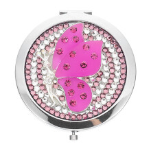Rhinestone Tragbarer Spiegel Metall Kosmetik
