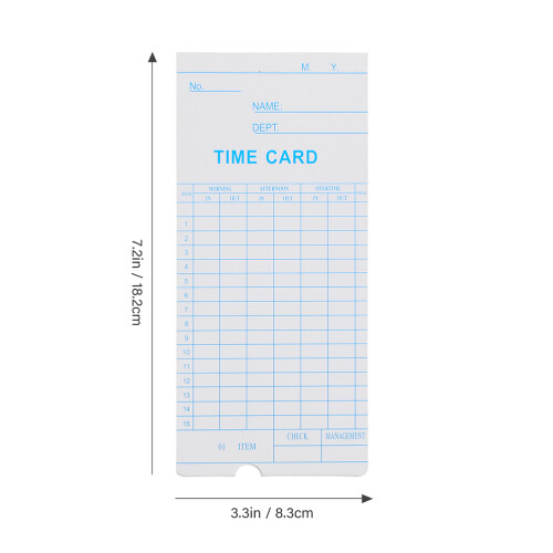 100 Papieren Time Clock Houders Tijdkaarten 2