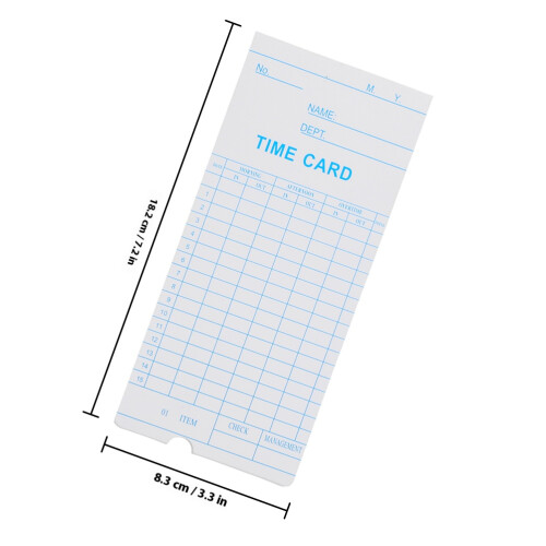100 Papieren Time Clock Houders Tijdkaarten 1