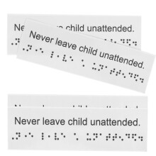 4 Stuks Braille Label Stickers Pvc Voor Noodsituaties Kantoor