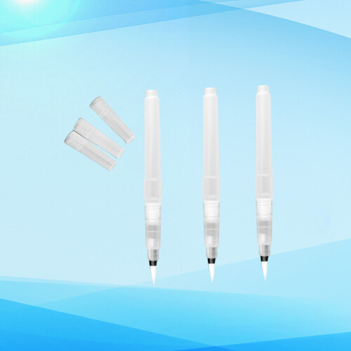 3 Stuks Wit Waterpenseel Studenten Schrijfpenseel 2