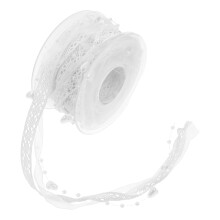 Beaded Ribbons Band Spitze 500x1x0,1 Cm Weiß