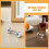 2Pièces Accessoires Fixation Tête De Lit Métal ABS Couleur Argent 9