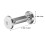2Pièces Accessoires Fixation Tête De Lit Métal ABS Couleur Argent 2