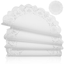 200Stk Runde Kuchendekoration Pads Aus Spitzenpapier Doilies