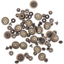Zinklegierung Druckknopfverschluss Dunkelbraun Zum 20 Sets