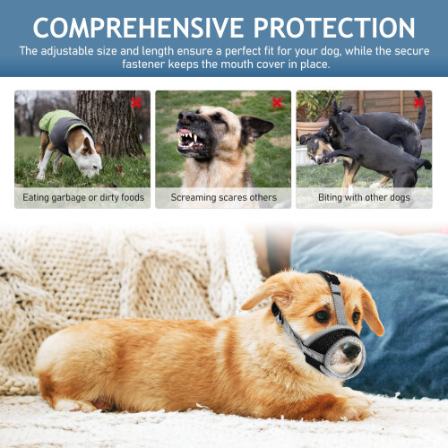 Pet Owners Hundemaulkorb Polyester Silber 1 2