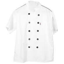 Mens Chefjas Wit Polyester 1 Set