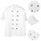 Mens Chefjas Wit Polyester 1 Set 2