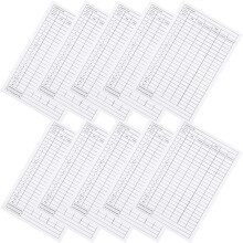 10 Golf Zähllisten Gestrichenem Papier Golfzubehöre