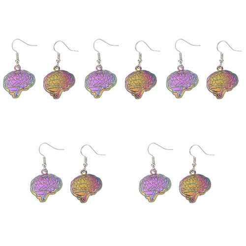5 Paar Brain Ohrringe Dangler Anhänger Schmuck 2