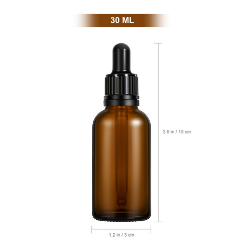 10Pcs Refillable Brown Glass Bottles for Essential Oils with Dropper 1