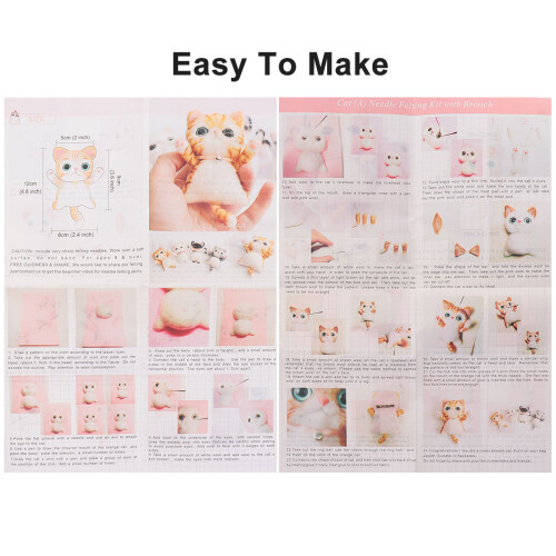 Plüsch Orange Filzen DIY Set Für Kinder Und Erwachsene 1