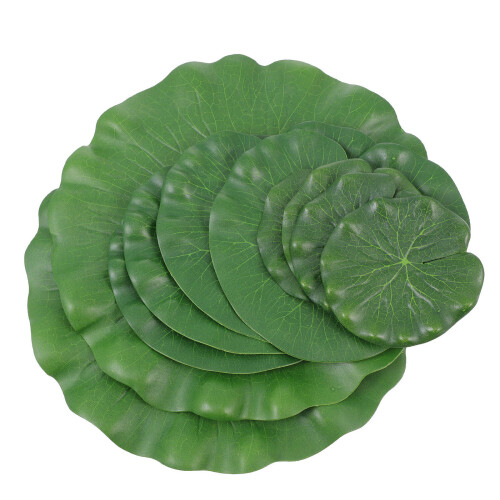 10pcs Artificial Floating Leaves Shape For Pool Decor And 1