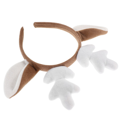 2Stk Hirschgeweih Stirnband Plüsch Haaraccessoire Für Partys 2