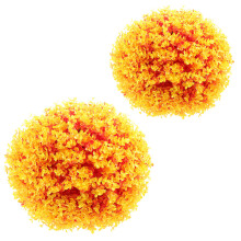2Pièces Boules De Pelouse Artificielles Orange Légères Décoratives