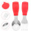 1 Set Gabelkit Gabeltrainer Gabelschöpfer Gabel Rot 10