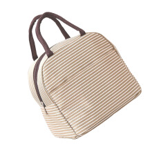 Handtasche Lunch Perlenbaumwolle Und Lunch Tote Kühltasche Beige