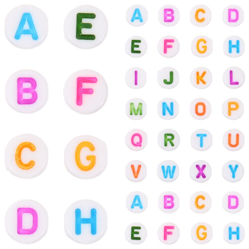 Assorted Color Acrylic Letter Beads for DIY Bracelets 1